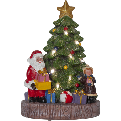 Panorama Kidsville m/nisse og jente juledekorasjon-Julebelysning dekor og pynt-Star Trading-992-46-Lightup.no