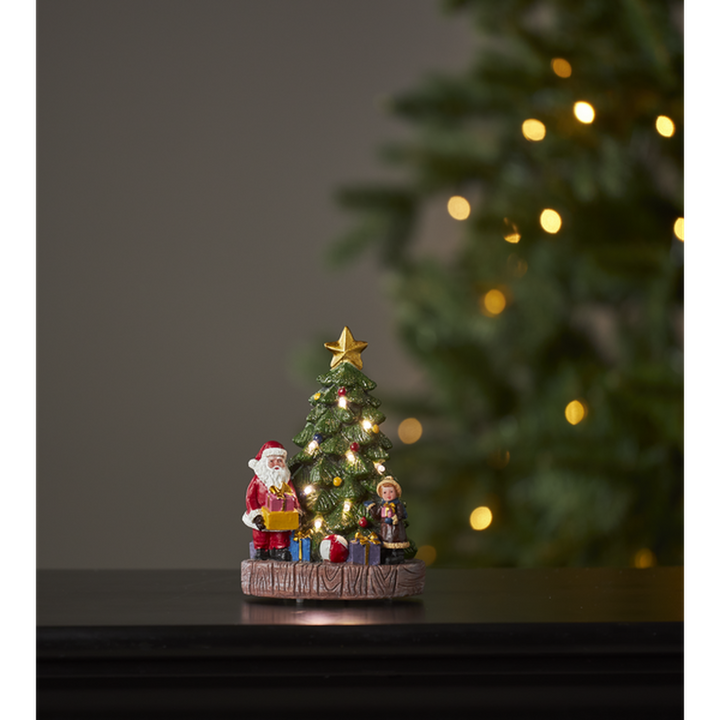 Panorama Kidsville m/nisse og jente juledekorasjon-Julebelysning dekor og pynt-Star Trading-992-46-Lightup.no