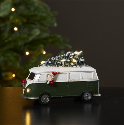 Panorama Merryville nisse i buss - Batteridrevet-Julebelysning dekor og pynt-Star Trading-992-59-Lightup.no