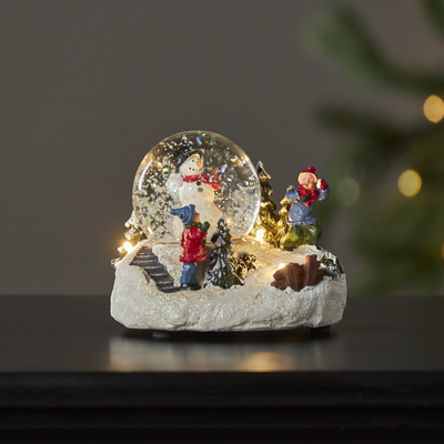 Panorama Winterville m/nisse og barn juledekorasjon-Julebelysning dekor og pynt-Star Trading-992-45-Lightup.no