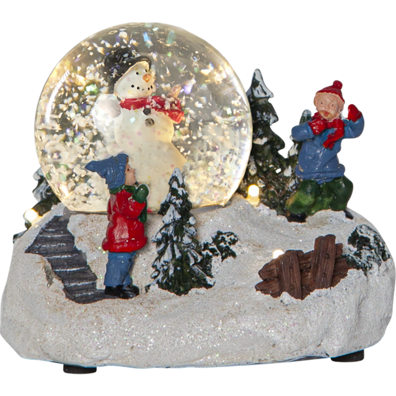 Panorama Winterville m/nisse og barn juledekorasjon-Julebelysning dekor og pynt-Star Trading-992-45-Lightup.no
