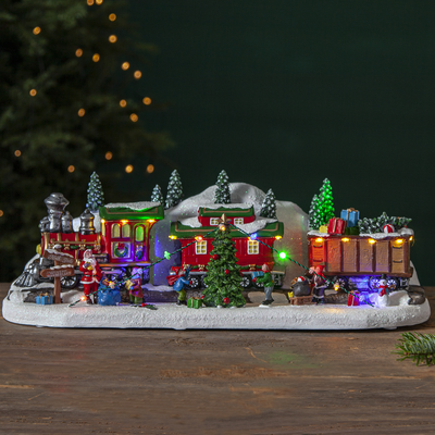 Panorama largeville juleby m/tog-Julebelysning dekor og pynt-Star Trading-680-91-Lightup.no