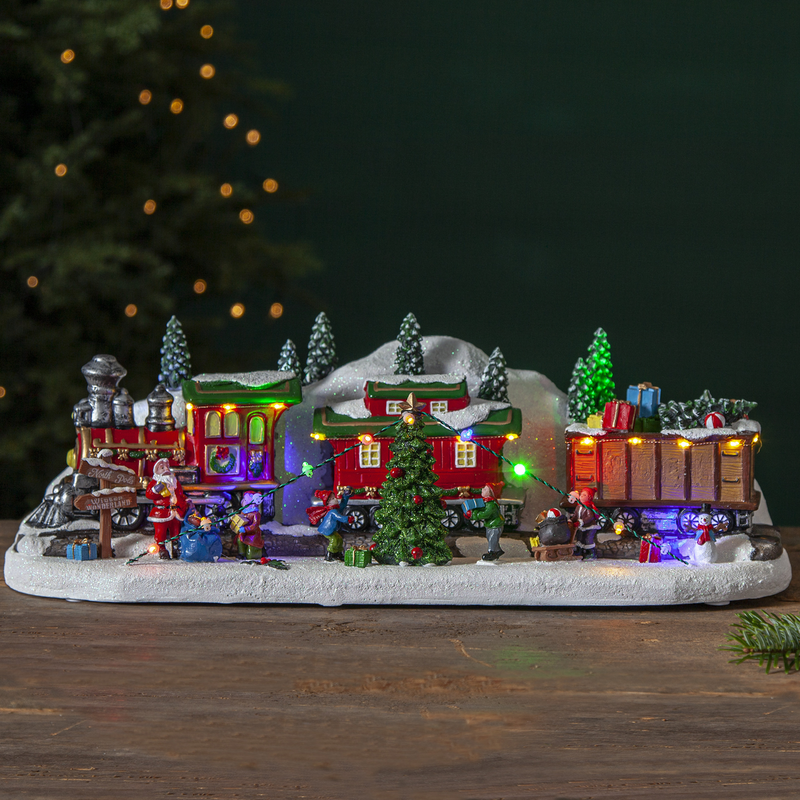 Panorama largeville juleby m/tog-Julebelysning dekor og pynt-Star Trading-680-91-Lightup.no