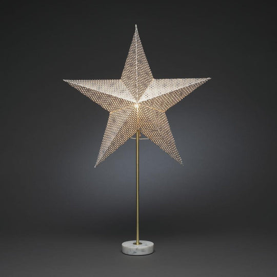 Papirstjerne med marmor-Julebelysning adventstjerne-Konstsmide-Sølv-1760-320-Lightup.no
