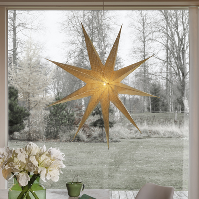 Pappstjerne 115 cm - Messingfarget-Julebelysning adventstjerne-Konstsmide-5902-830-Lightup.no