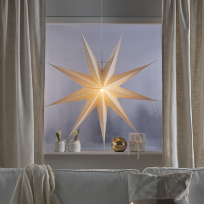 Pappstjerne 115 cm - Messingfarget innside-Julebelysning adventstjerne-Konstsmide-5902-280-Lightup.no