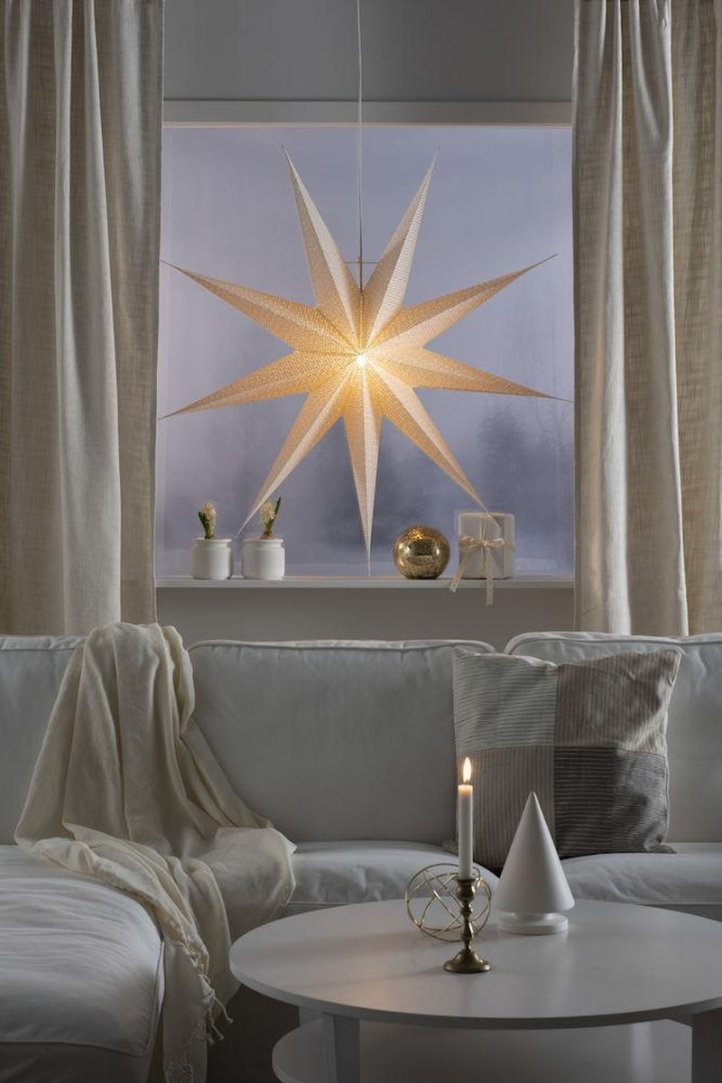 Pappstjerne 115 cm - Messingfarget innside-Julebelysning adventstjerne-Konstsmide-5902-280-Lightup.no