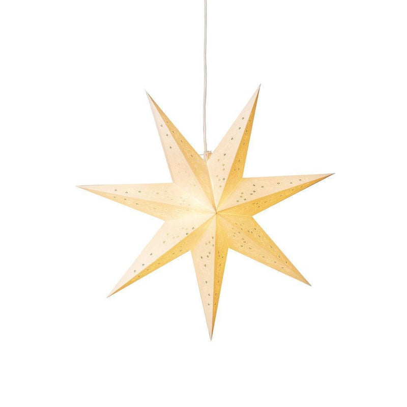 Pappstjerne 60 cm 7 armet - Hvit-Julebelysning adventstjerne-Konstsmide-5921-200-Lightup.no