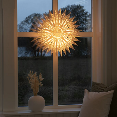 Pappstjerne 60 cm - Hvit-Julebelysning adventstjerne-Konstsmide-5928-200-Lightup.no