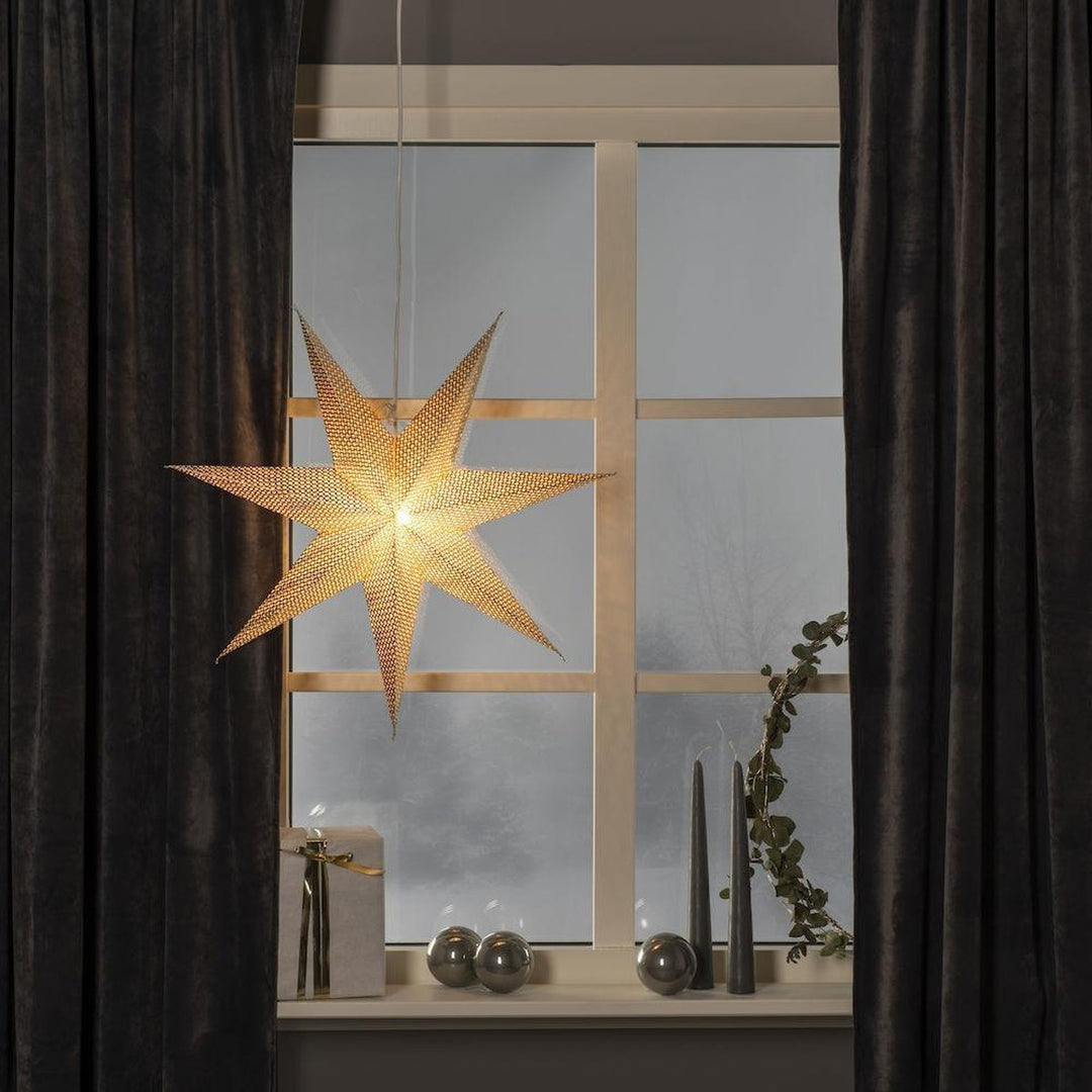 Pappstjerne 60 cm - Sølv-Julebelysning adventstjerne-Konstsmide-5900-300-Lightup.no