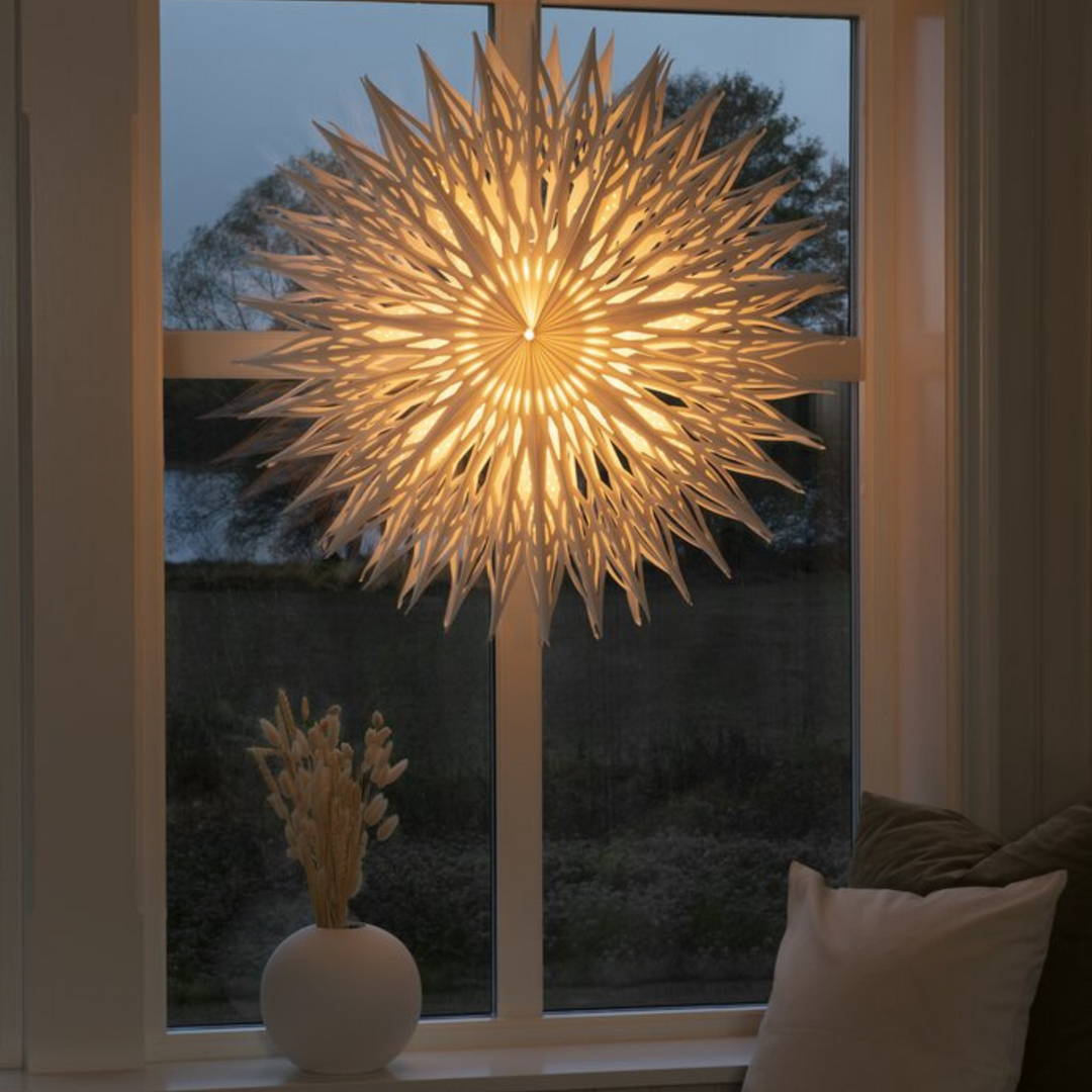 Pappstjerne 78 cm - Hvit-Julebelysning adventstjerne-Konstsmide-Hvit-5929-200-Lightup.no