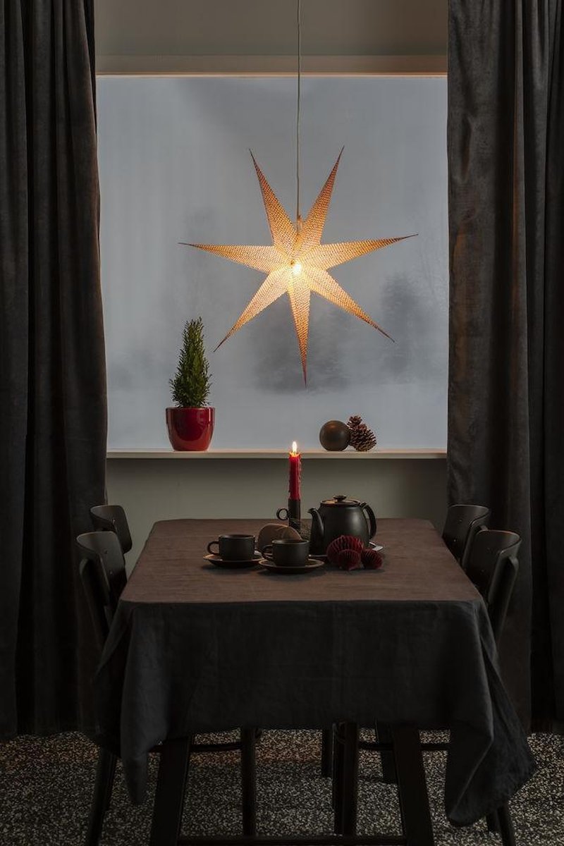 Pappstjerne 78 cm - Messing-Julebelysning adventstjerne-Konstsmide-Messing-5901-830-Lightup.no