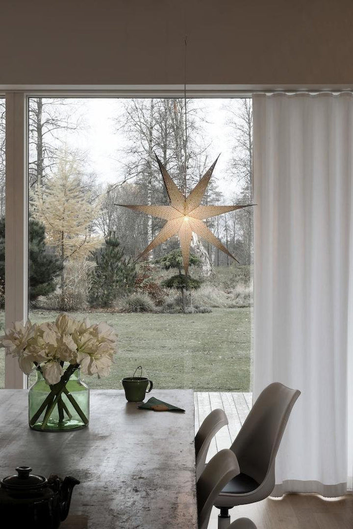 Pappstjerne 78 cm - Sølv-Julebelysning adventstjerne-Konstsmide-5901-300-Lightup.no