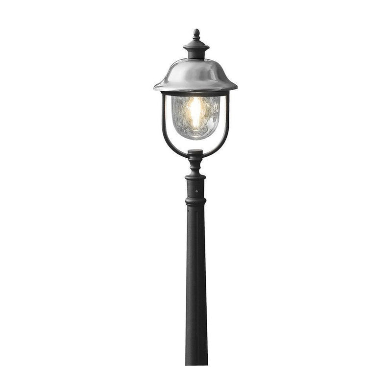 Parma stolpe 125 cm - Svart/Rustfritt stål-Utebelysning stolpe-Konstsmide-7242-000-Lightup.no