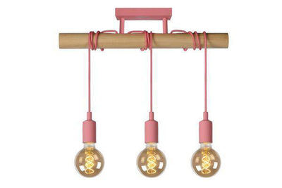 Pauline taklampe 3 lys - Rosa-Taklamper-Lucide-LC08127/03/66-Lightup.no