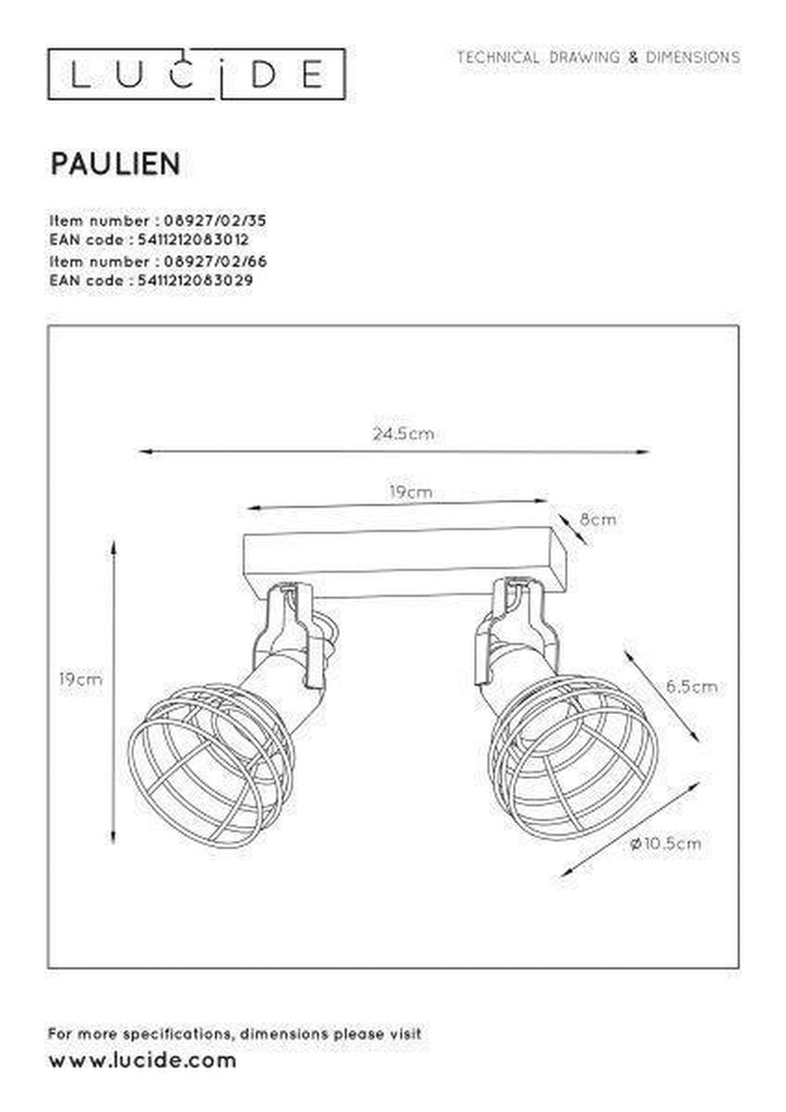 Pauline taklampe - Rosa-Taklamper-Lucide-Rosa-LC08927/02/66-Lightup.no