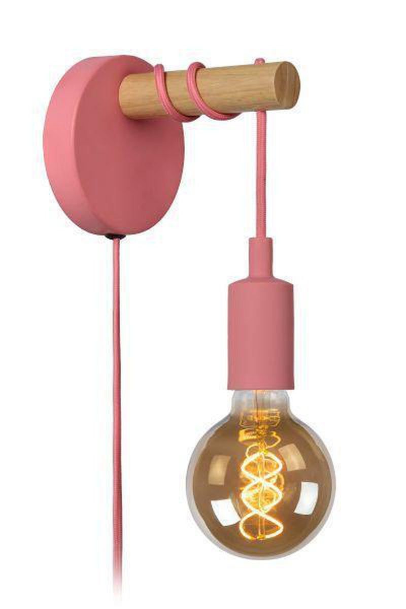Pauline vegglampe - Rosa-Vegglamper-Lucide-LC08227/01/66-Lightup.no