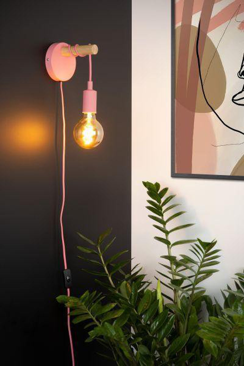 Pauline vegglampe - Rosa-Vegglamper-Lucide-LC08227/01/66-Lightup.no