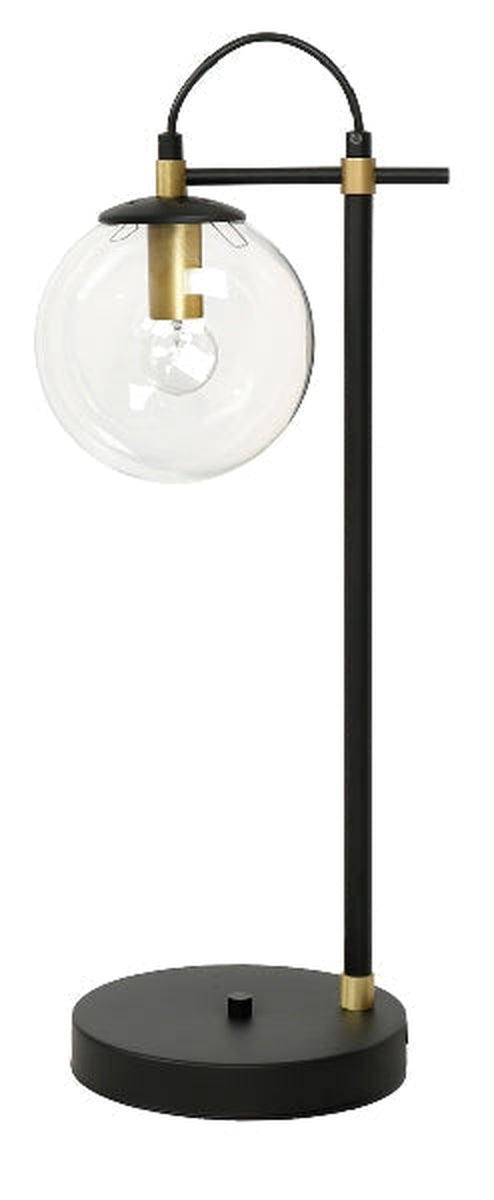 Perla bordlampe 60 cm - Svart/Klar/Messingfarget-Bordlamper-Hallbergs-HS__6662-150-Lightup.no