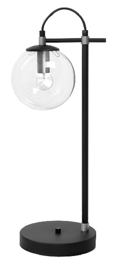 Perla bordlampe 60 cm - Svart/Klar/Sølvfarget-Bordlamper-Hallbergs-HS__6662-251-Lightup.no