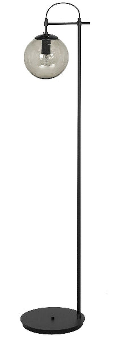 Perla gulvlampe 155 cm - Svart/Røykfarget-Gulvlamper-Hallbergs-6663-330-Lightup.no