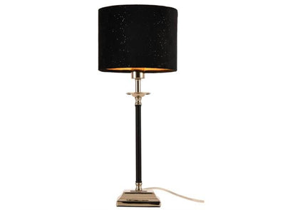 Pharos bordlampe 45 cm glitter velour - Svart og sølv-Bordlamper-Scanlight-169153-Lightup.no