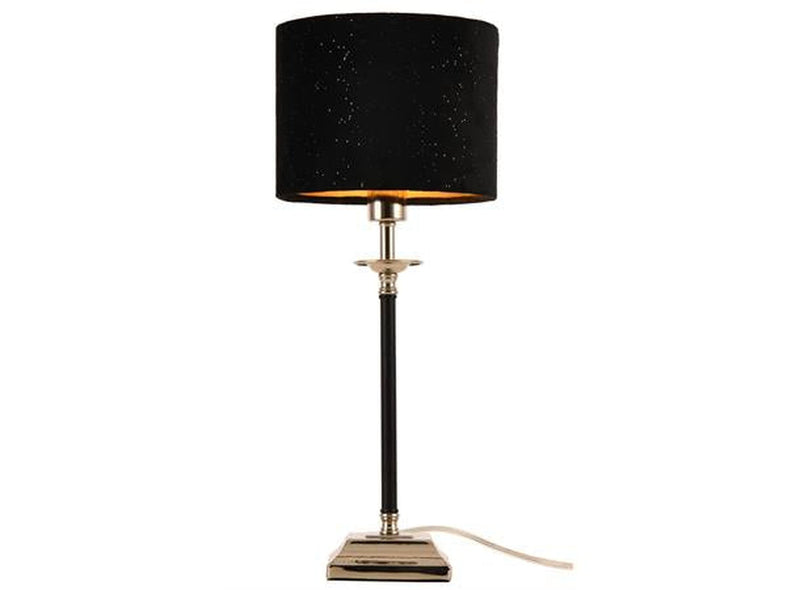 Pharos bordlampe 45 cm glitter velour - Svart og sølv-Bordlamper-Scanlight-169153-Lightup.no