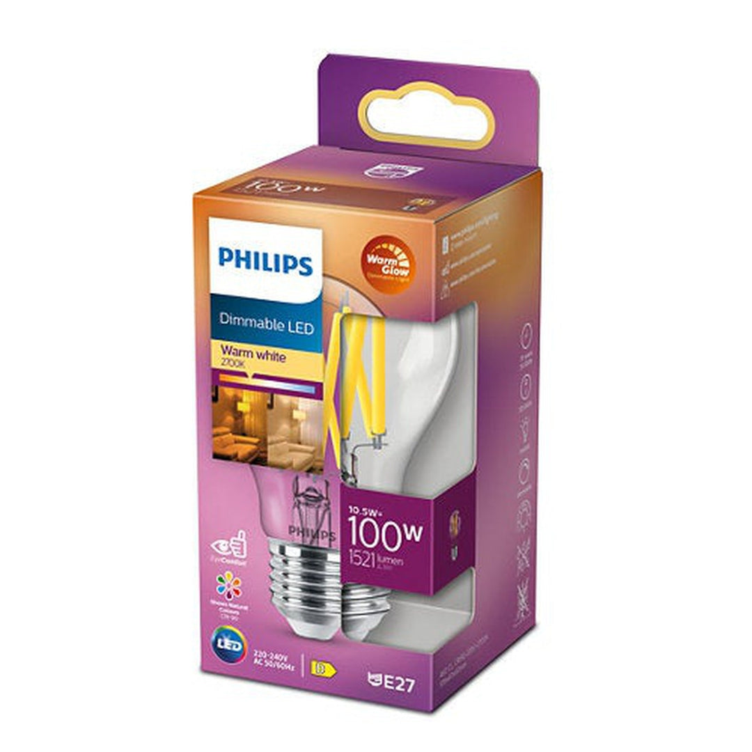 Philips 10,5W dimbar LED filament warmglow (100W) RA90-LED-pære E27 sokkel-Philips-929003011501-Lightup.no