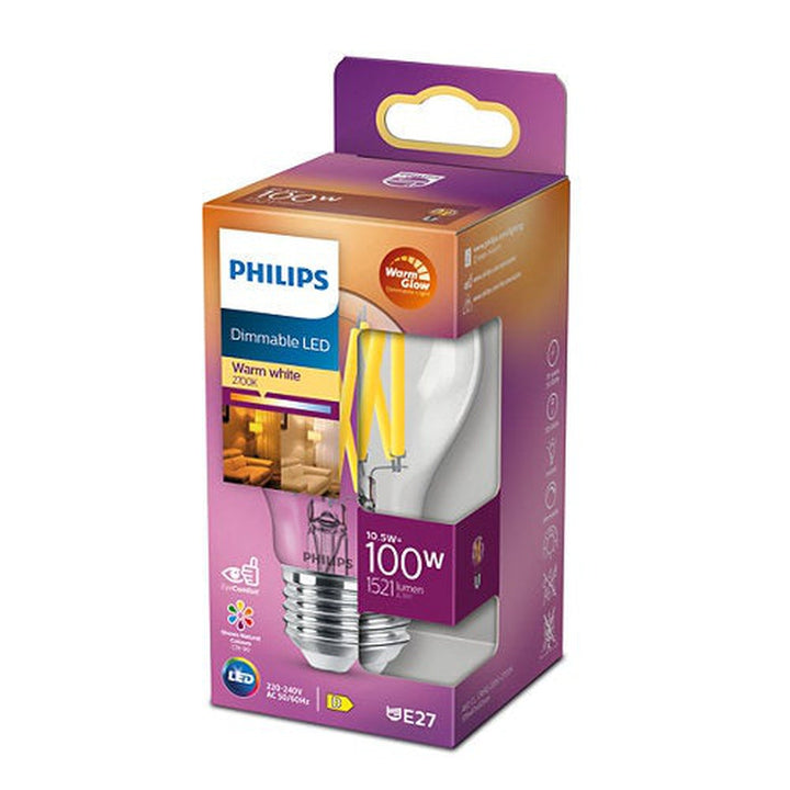 Philips 10,5W dimbar LED filament warmglow (100W) RA90-LED-pære E27 sokkel-Philips-929003011501-Lightup.no