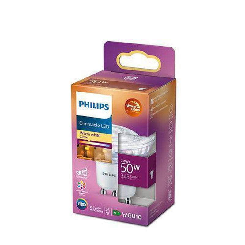 Philips 3,8W (50W), warmglow dimbar GU10 LED RA90-LED-pære GU10-Philips-929002065703-Lightup.no