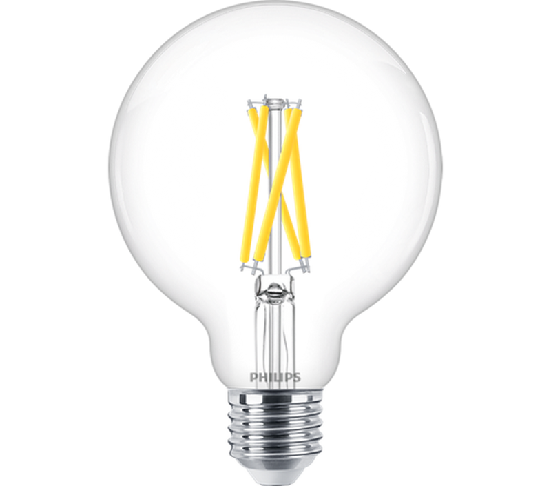 Philips 5,9W globe dimbar LED filament warmglow 95 mm (60W) RA90-LED-pære E27 sokkel-Philips-929003010901-Lightup.no