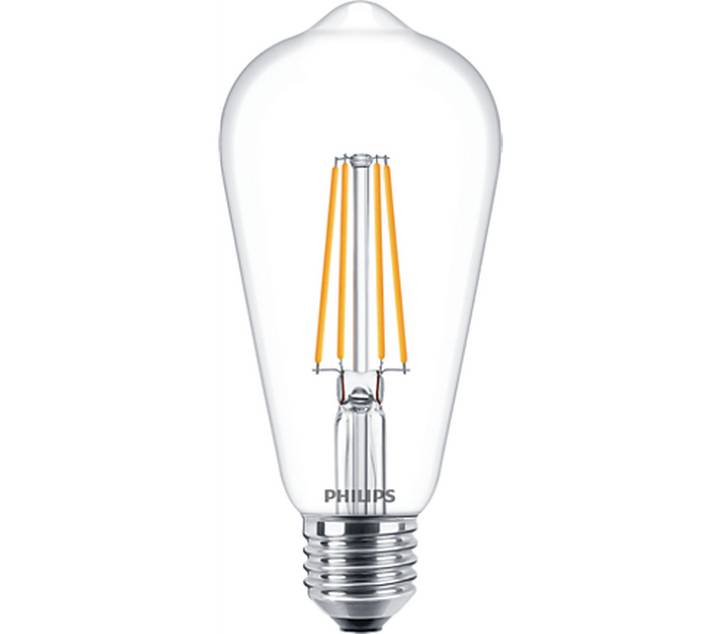 Philips 7W LED filament (60W) 60mm-LED-pære E27 sokkel-Philips-Hvit-929001387655-Lightup.no