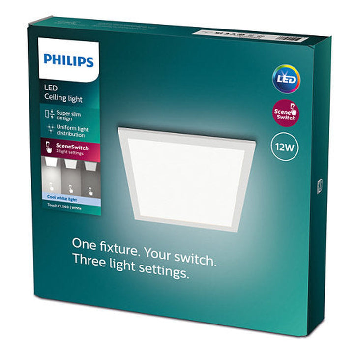 Philips CL560 taklampe 12W 4000K 3-steg dim - Hvit-Taklamper-Philips-Hvit-929002665501-Lightup.no