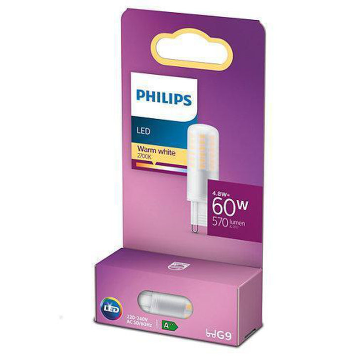 Philips G9 LED 2700K 4,8W-LED-pærer G9 sokkel-Philips-929002055103-Lightup.no