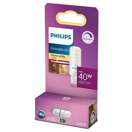 Philips G9 LED 2700K 4W - Dimbar-LED-pærer G9 sokkel-Philips-Hvit-929002390048-Lightup.no