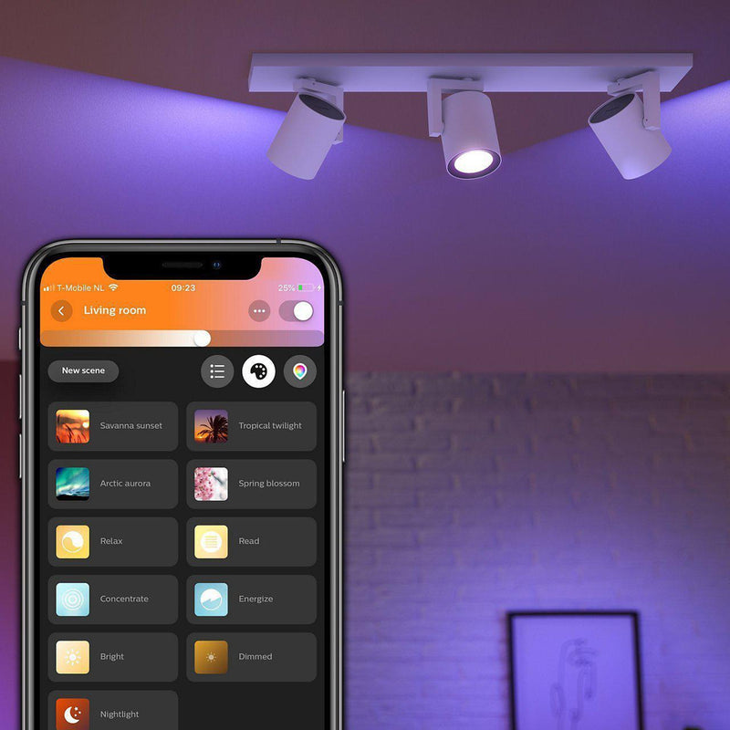 Philips Hue Argenta trippel spotlight white and colore ambiance - Hvit-Taklamper-Philips Hue-915005762101-Lightup.no