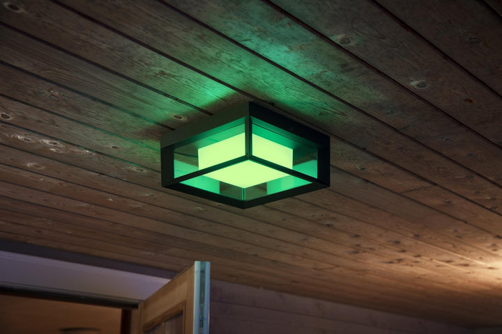 Philips Hue Econic utendørs vegg/tak 3 white ambiance & color luminairs-Utebelysning vegg veggskjold-Philips Hue-Svart-915005731901-Lightup.no