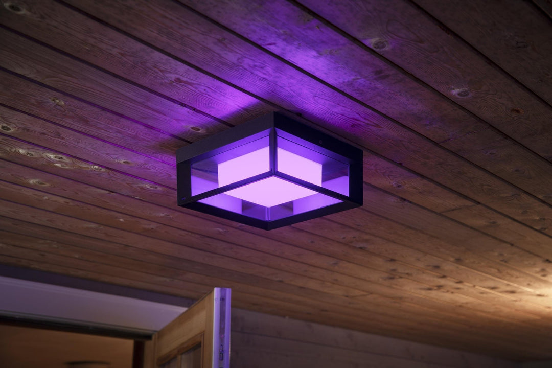 Philips Hue Econic utendørs vegg/tak 3 white ambiance & color luminairs-Utebelysning vegg veggskjold-Philips Hue-Svart-915005731901-Lightup.no