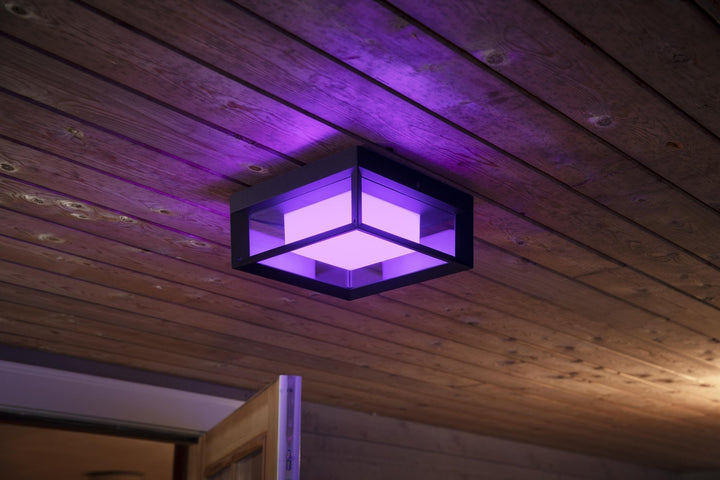 Philips Hue Econic utendørs vegg/tak 3 white ambiance & color luminairs-Utebelysning vegg veggskjold-Philips Hue-Svart-915005731901-Lightup.no