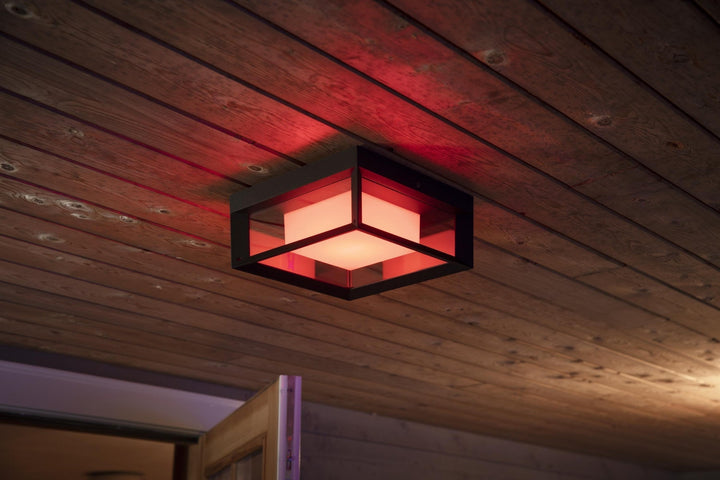 Philips Hue Econic utendørs vegg/tak 3 white ambiance & color luminairs-Utebelysning vegg veggskjold-Philips Hue-Svart-915005731901-Lightup.no