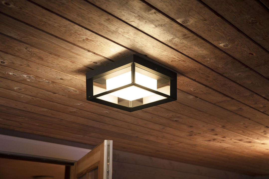 Philips Hue Econic utendørs vegg/tak 3 white ambiance & color luminairs-Utebelysning vegg veggskjold-Philips Hue-Svart-915005731901-Lightup.no
