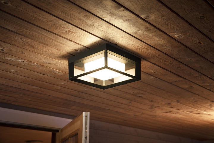 Philips Hue Econic utendørs vegg/tak 3 white ambiance & color luminairs-Utebelysning vegg veggskjold-Philips Hue-Svart-915005731901-Lightup.no