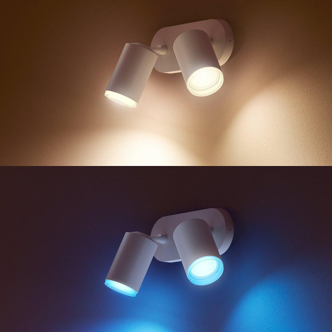 Philips Hue Fugato dobbel spotlight white and colore - Hvit-Taklamper-Philips Hue-915005761301-Lightup.no