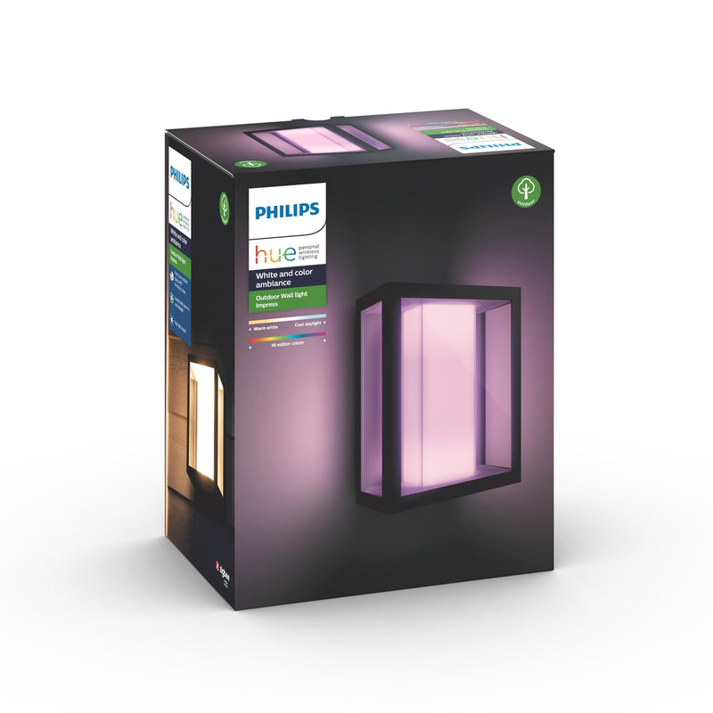 Philips Hue Impress large vegglampe white ambiance & color luminaires-Utebelysning vegg veggskjold-Philips Hue-915005730801-Lightup.no