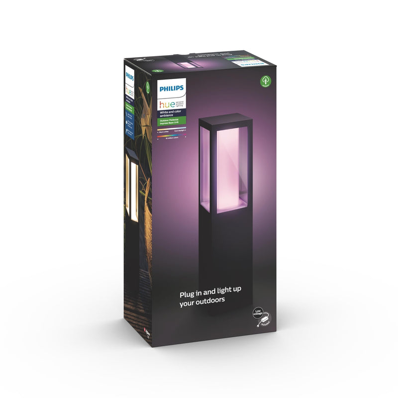 Philips Hue Impress pullert white ambiance & color luminaires - Base-Utebelysning pullert-Philips Hue-915005766501-Lightup.no