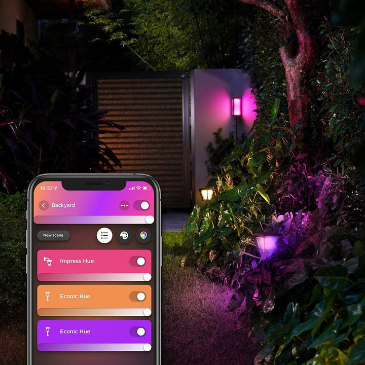 Philips Hue Imress vegglampe utendørs white and color ambiance - Svart-Utebelysning vegg veggskjold-Philips Hue-Svart-915005842101-Lightup.no