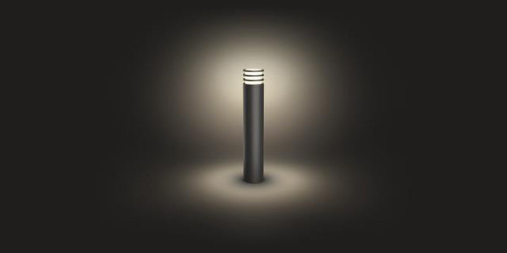 Philips Hue Outdoor Lucca pullert, antrasitt-Utebelysning pullert-Philips Hue-Grå-915005561401-Lightup.no