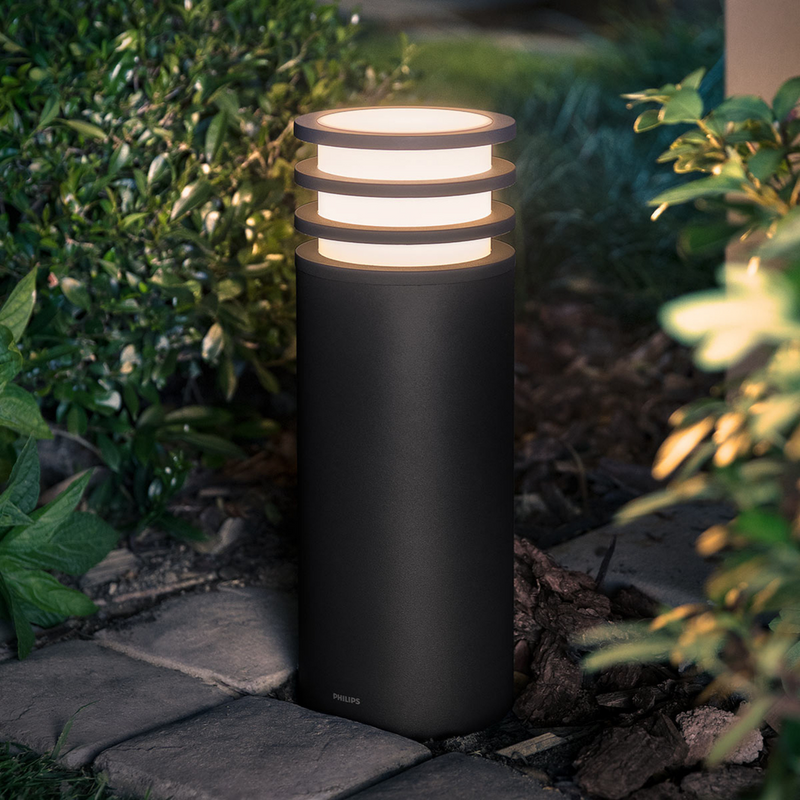 Philips Hue Outdoor Lucca pullert mini, antrasitt-Utebelysning pullert-Philips Hue-915005561301-Lightup.no