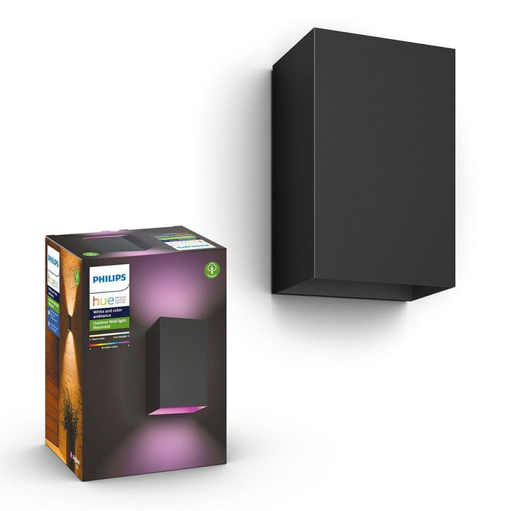 Philips Hue Outdoor Resonate Vegglampe - Svart-Utebelysning vegg opp og ned-Philips Hue-Svart-915005842901-Lightup.no