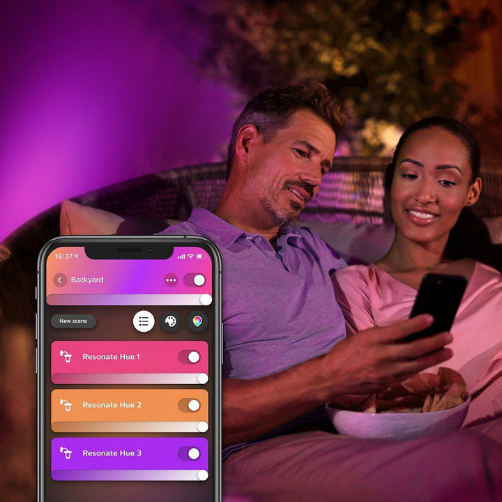 Philips Hue Outdoor Resonate Vegglampe - Svart-Utebelysning vegg opp og ned-Philips Hue-Svart-915005842901-Lightup.no